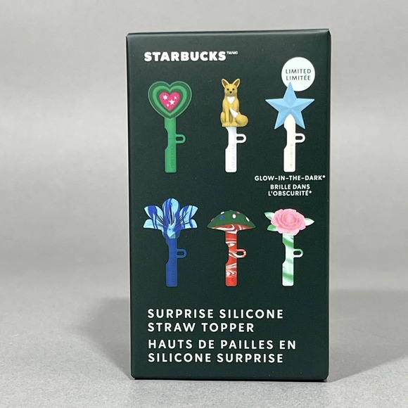 Starbucks Straw Topper Star Complete Set 6 Limited Ed Silicone for Cold Cup 2024 - Picture 2 of 8